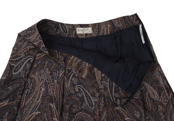 MARGARET HOWELL Wool Paisley Pleated Skirt K-171120_005