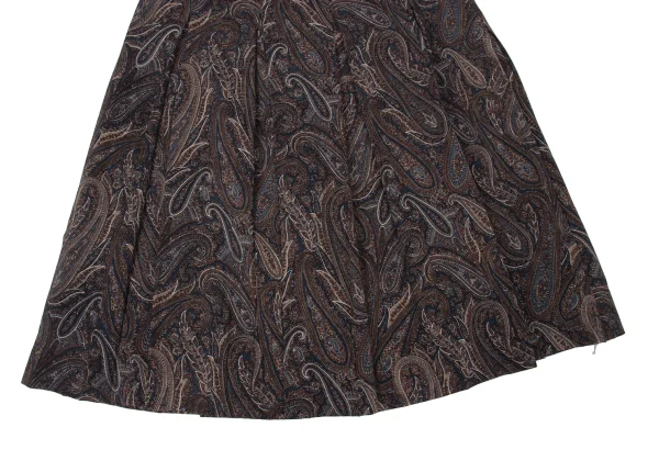 MARGARET HOWELL Wool Paisley Pleated Skirt K-171120_006