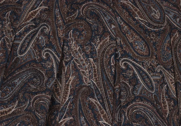 MARGARET HOWELL Wool Paisley Pleated Skirt K-171120_012