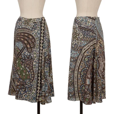 yoshie inaba Silk Floral Print Skirt