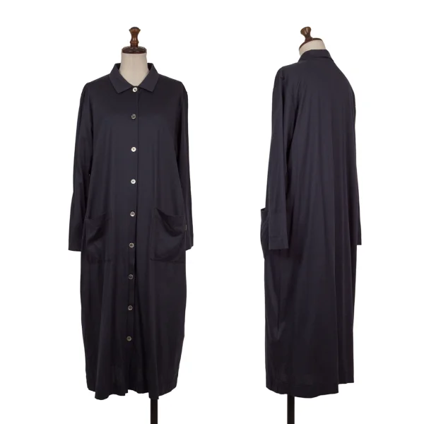 Y's for living Cotton Patch Pocket Shirt Dress Navy S-M K-171124_001