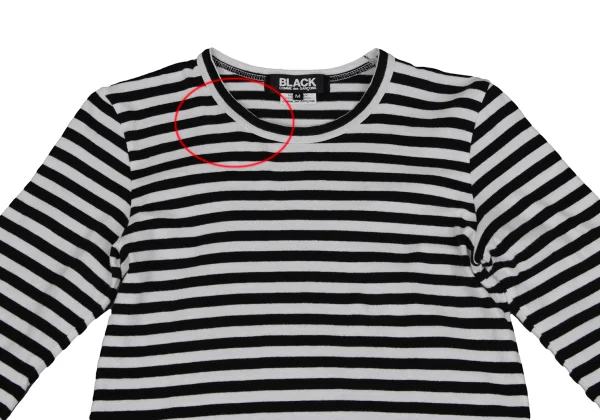 BLACK COMME des GARCONS Striped Long Sleeve Top K-171129_003