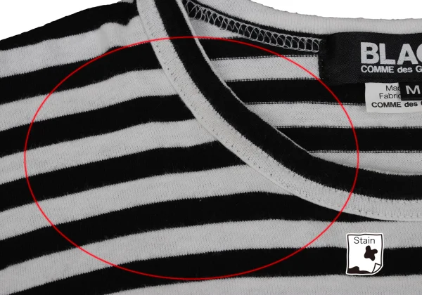 BLACK COMME des GARCONS Striped Long Sleeve Top K-171129_004