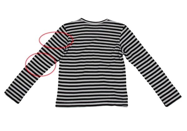 BLACK COMME des GARCONS Striped Long Sleeve Top K-171129_010