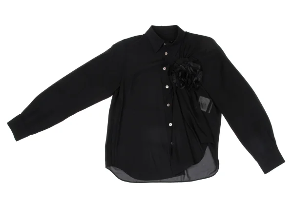 tricot COMME des GARCONS Floral Corsage Sheer Shirt K-171137_002