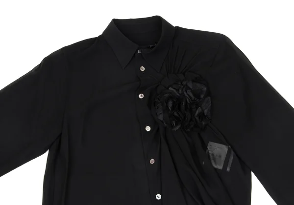 tricot COMME des GARCONS Floral Corsage Sheer Shirt K-171137_003