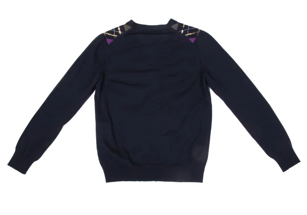 tricot COMME des GARCONS Sequin Embellished Argyle Knit Cardigan K-171139_011