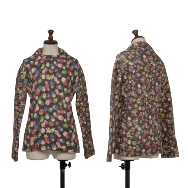 tricot COMME des GARCONS Floral Printed Knit Sweater Multi-Color S-M K-171140_001