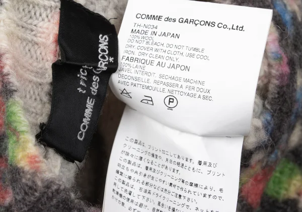 tricot COMME des GARCONS Floral Printed Knit Sweater K-171140_014