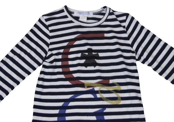 COMME des GARCONS Logo Print Striped T Shirt K-171144_002