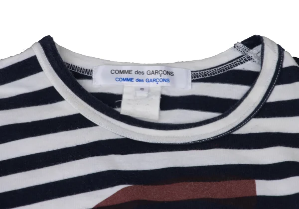 COMME des GARCONS Logo Print Striped T Shirt K-171144_003