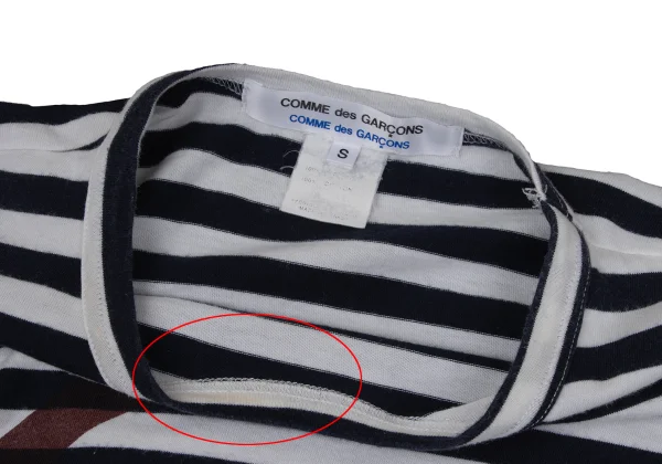 COMME des GARCONS Logo Print Striped T Shirt K-171144_004