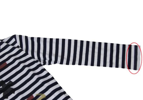 COMME des GARCONS Logo Print Striped T Shirt K-171144_006