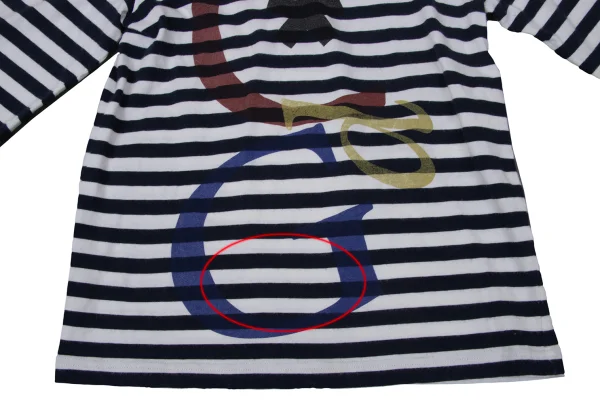 COMME des GARCONS Logo Print Striped T Shirt K-171144_010