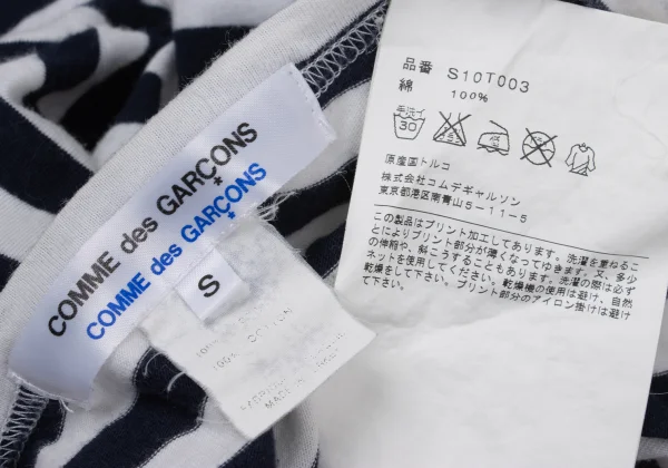 COMME des GARCONS Logo Print Striped T Shirt K-171144_018