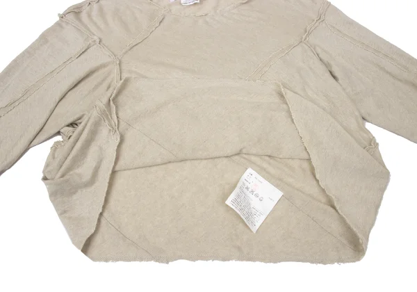 COMME des GARCONS Linen Inside-out Design T Shirt K-171145_010