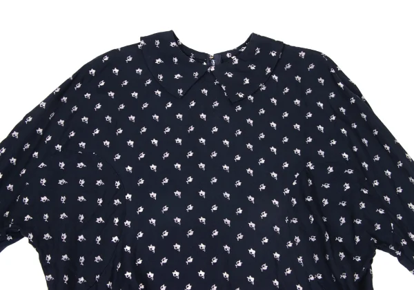 COMME des GARCONS Washed Patterned Dolman Blouse K-171147_003
