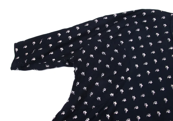 COMME des GARCONS Washed Patterned Dolman Blouse K-171147_005