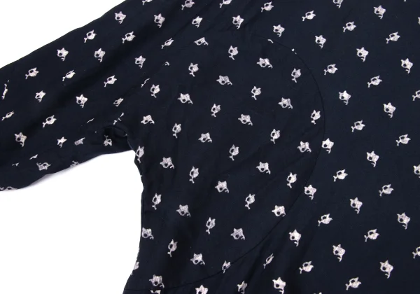 COMME des GARCONS Washed Patterned Dolman Blouse K-171147_006