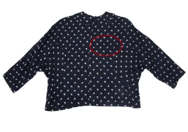 COMME des GARCONS Washed Patterned Dolman Blouse K-171147_010