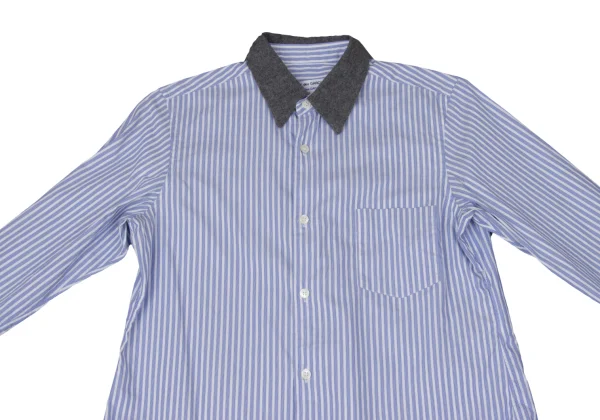 COMME des GARCONS Collar Switching Striped Shirt K-171149_003