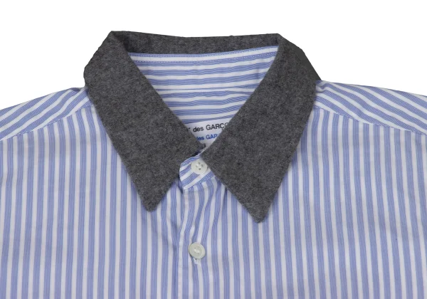 COMME des GARCONS Collar Switching Striped Shirt K-171149_004