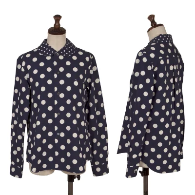 COMME des GARCONS Dot Printed Round Collar Shirt
