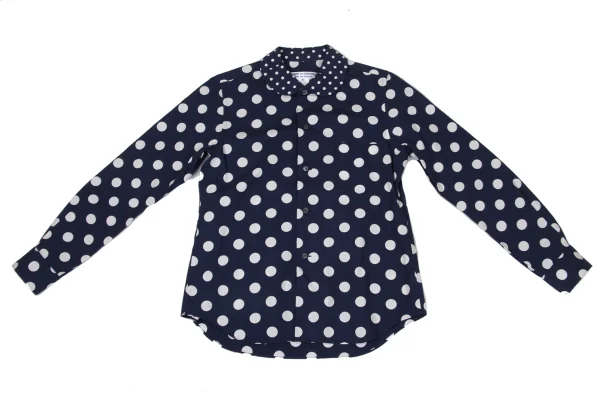 COMME des GARCONS Dot Printed Round Collar Shirt K-171151_002