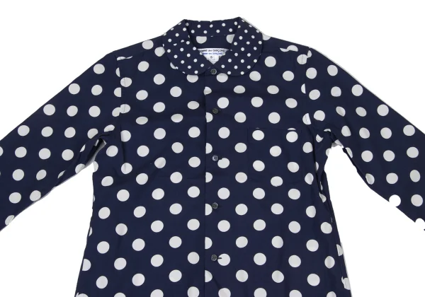 COMME des GARCONS Dot Printed Round Collar Shirt K-171151_003