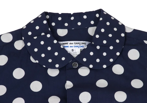COMME des GARCONS Dot Printed Round Collar Shirt K-171151_004