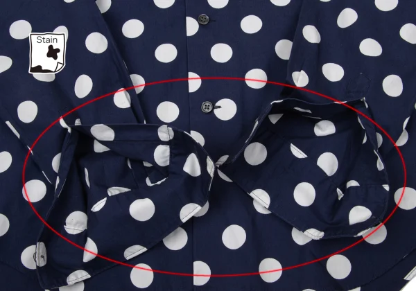 COMME des GARCONS Dot Printed Round Collar Shirt K-171151_008