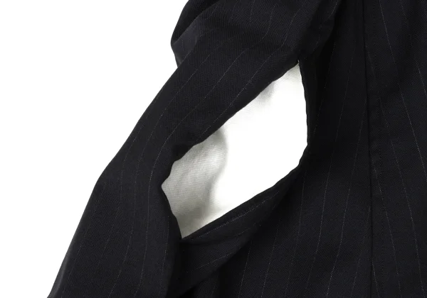 COMME des GARCONS Wool Pin-stripe Dropped Crotch Pants K-171156_004