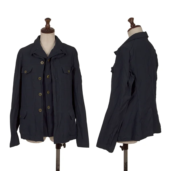 COMME des GARCONS Dyed Fold Layered Jacket Navy S K-171160_001