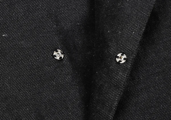 COMME des GARCONS Poly Linen Design Hem Collarless Jacket K-171161_004