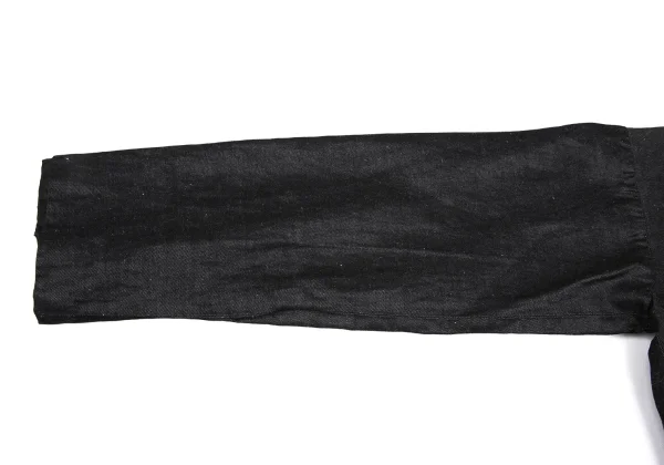 COMME des GARCONS Poly Linen Design Hem Collarless Jacket K-171161_005