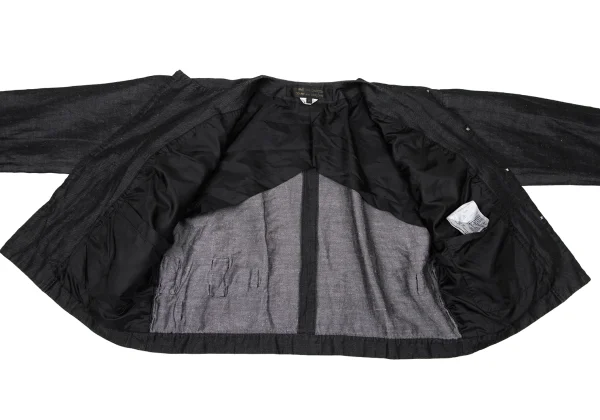 COMME des GARCONS Poly Linen Design Hem Collarless Jacket K-171161_009