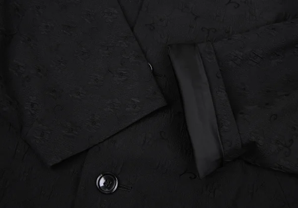 COMME des GARCONS Floral Jacquard Velour Collar Coat K-171162_007