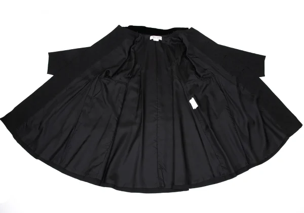 COMME des GARCONS Floral Jacquard Velour Collar Coat K-171162_010