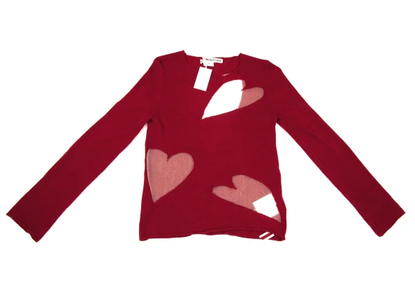 COMME des GARCONS Heart Mesh Mole Knit K-171164_002