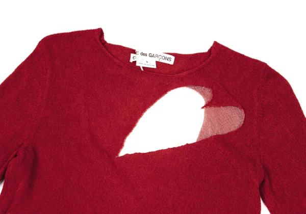 COMME des GARCONS Heart Mesh Mole Knit K-171164_003