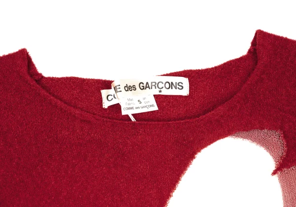 COMME des GARCONS Heart Mesh Mole Knit K-171164_004