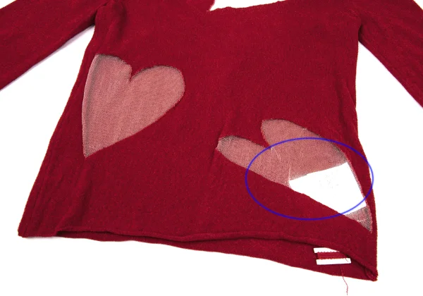 COMME des GARCONS Heart Mesh Mole Knit K-171164_008