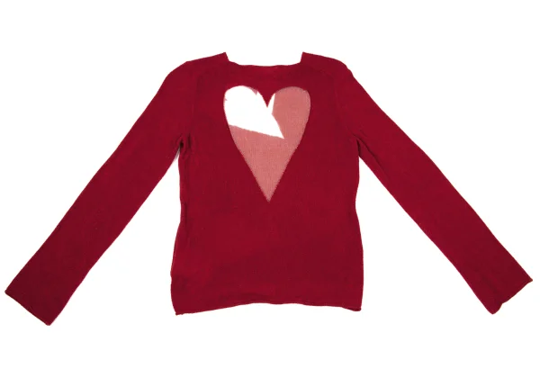 COMME des GARCONS Heart Mesh Mole Knit K-171164_011