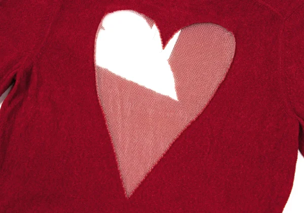 COMME des GARCONS Heart Mesh Mole Knit K-171164_012