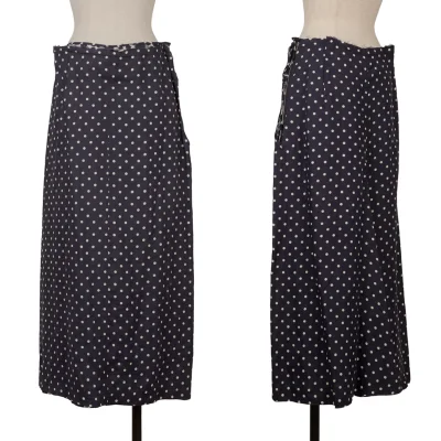 COMME des GARCONS Linen Dot Print Layered Skirt 