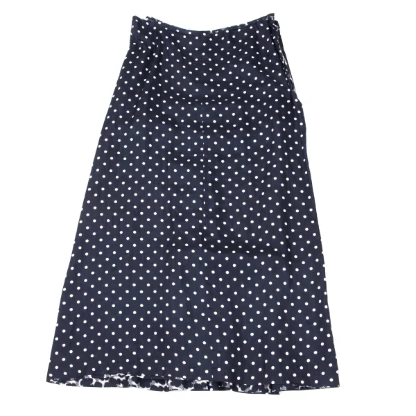 COMME des GARCONS Linen Dot Print Layered Skirt  K-171166_002