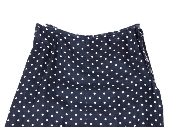COMME des GARCONS Linen Dot Print Layered Skirt  K-171166_003