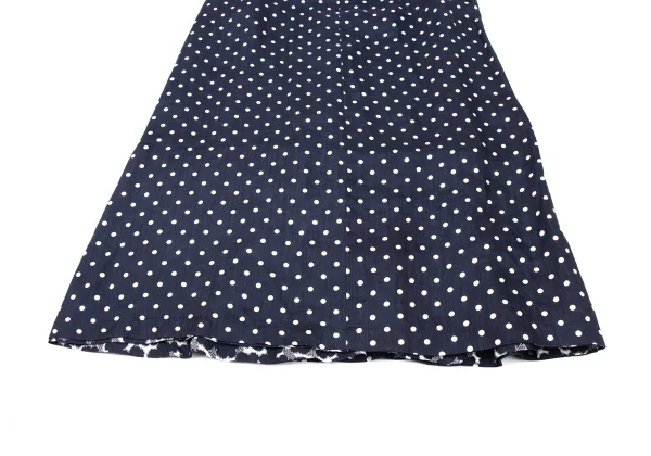 COMME des GARCONS Linen Dot Print Layered Skirt  K-171166_006