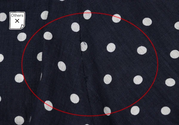 COMME des GARCONS Linen Dot Print Layered Skirt  K-171166_012