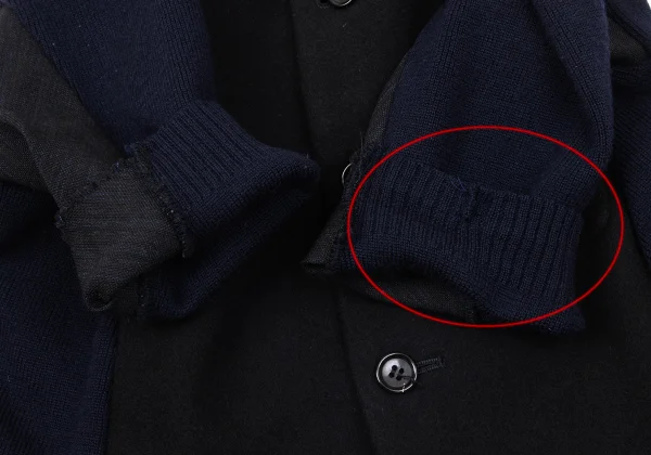 COMME des GARCONS Front Switching Knit Jacket K-171168_010